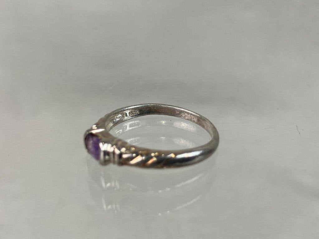 Sterling Silver Amethyst Ring - 4