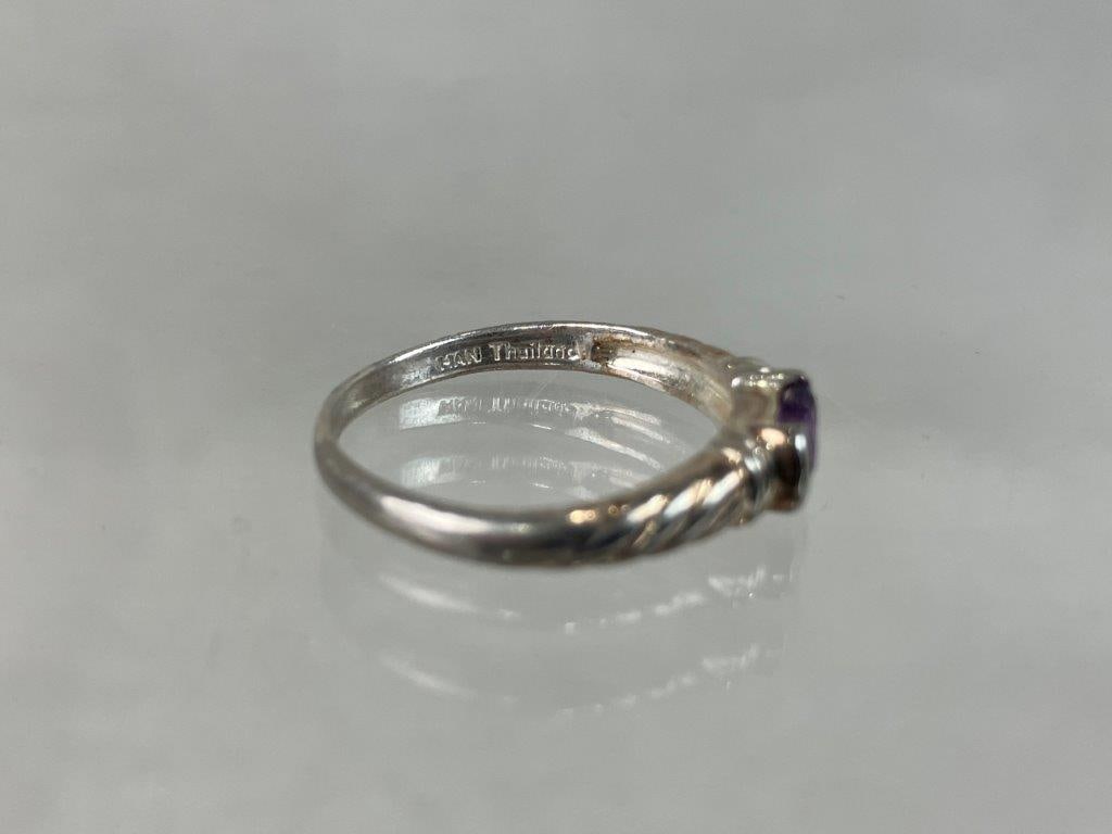 Sterling Silver Amethyst Ring - 5