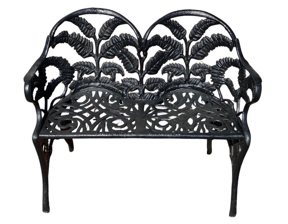 James W. Carr, Richmond, Virginia Cast-Iron Fern Pattern Bench Settee - 2