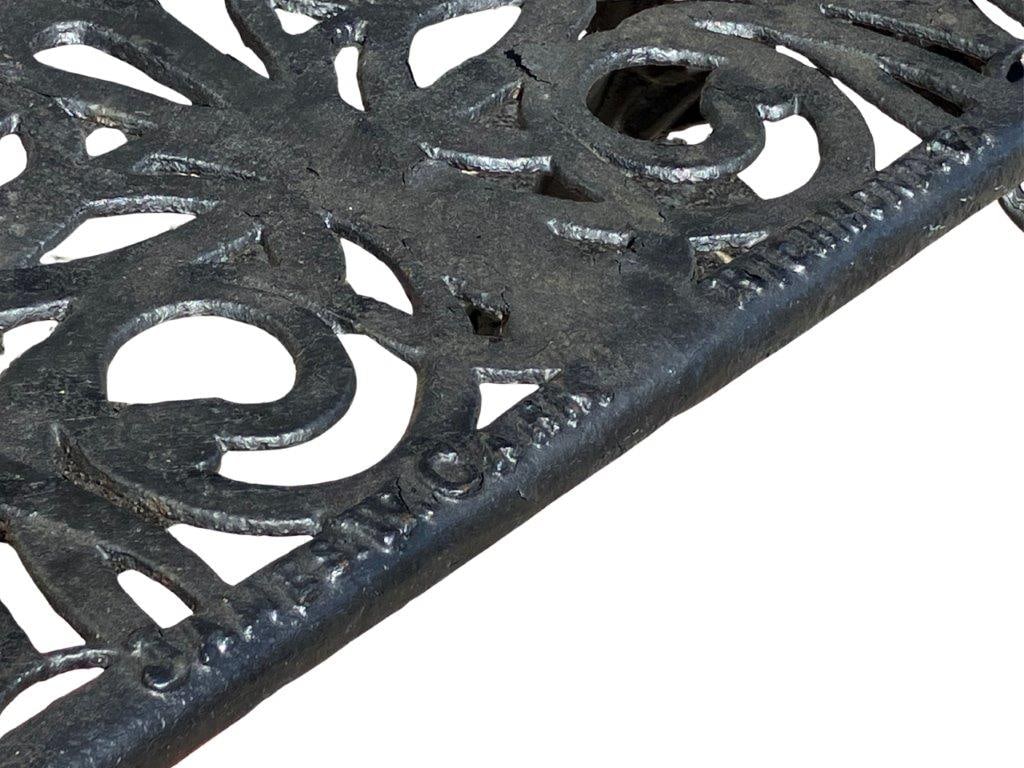 James W. Carr, Richmond, Virginia Cast-Iron Fern Pattern Bench Settee - 3