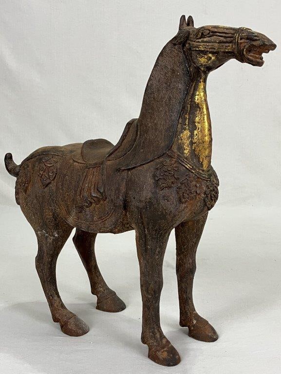 Chinese Gilt Bronze Horse (1 of 8)