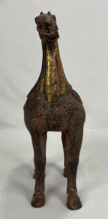 Chinese Gilt Bronze Horse - 2