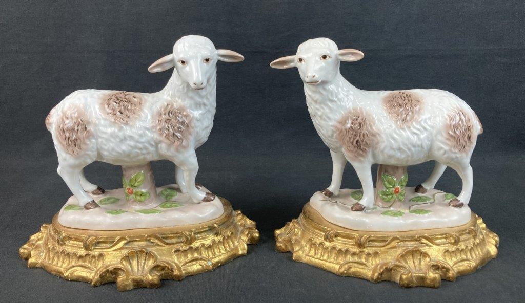 Pair of Meissen Porcelain Sheep - 3