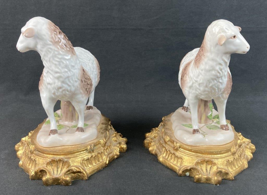 Pair of Meissen Porcelain Sheep - 4