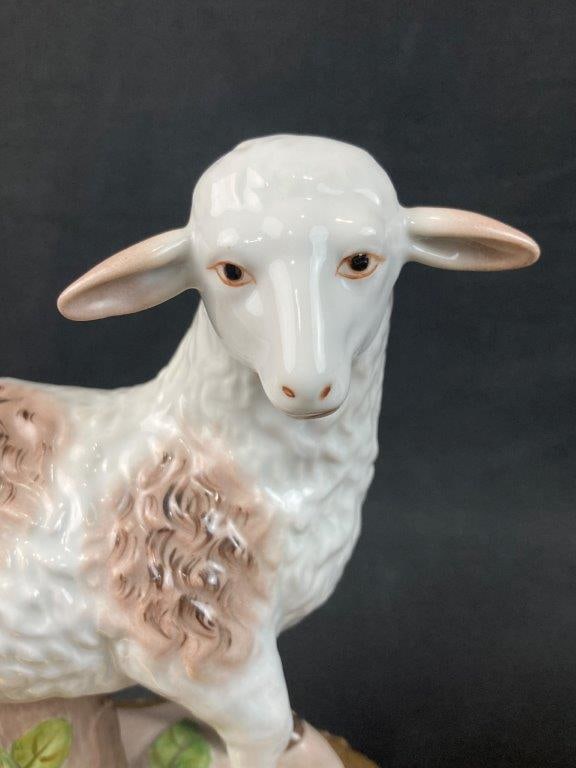 Pair of Meissen Porcelain Sheep - 7