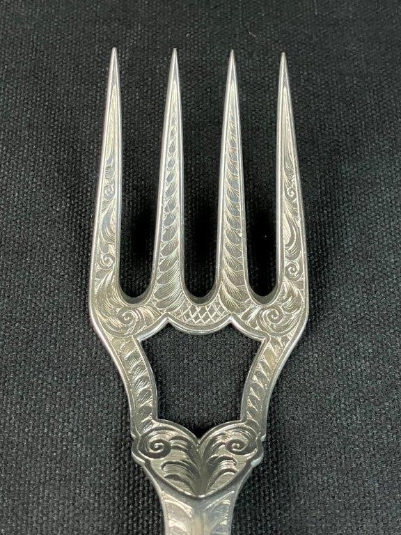 Albert Coles Coin Silver Fish Serving Set - 4