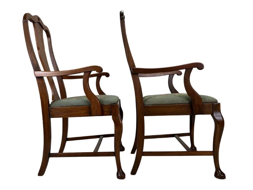 Ten Walnut Queen Anne Dining Chairs - 4