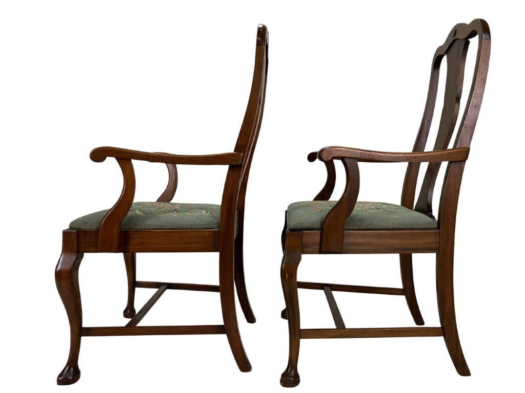 Ten Walnut Queen Anne Dining Chairs - 6