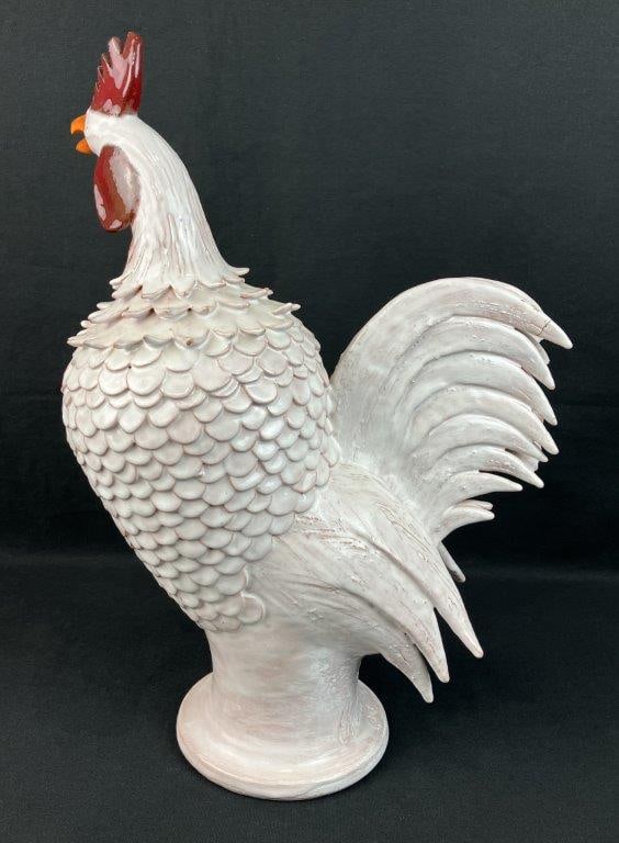 Charlie West Folk Art Pottery Rooster - 5