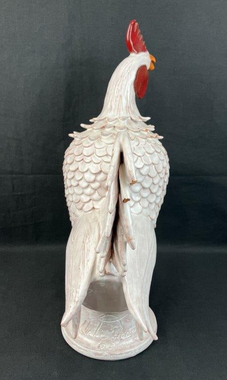 Charlie West Folk Art Pottery Rooster - 6
