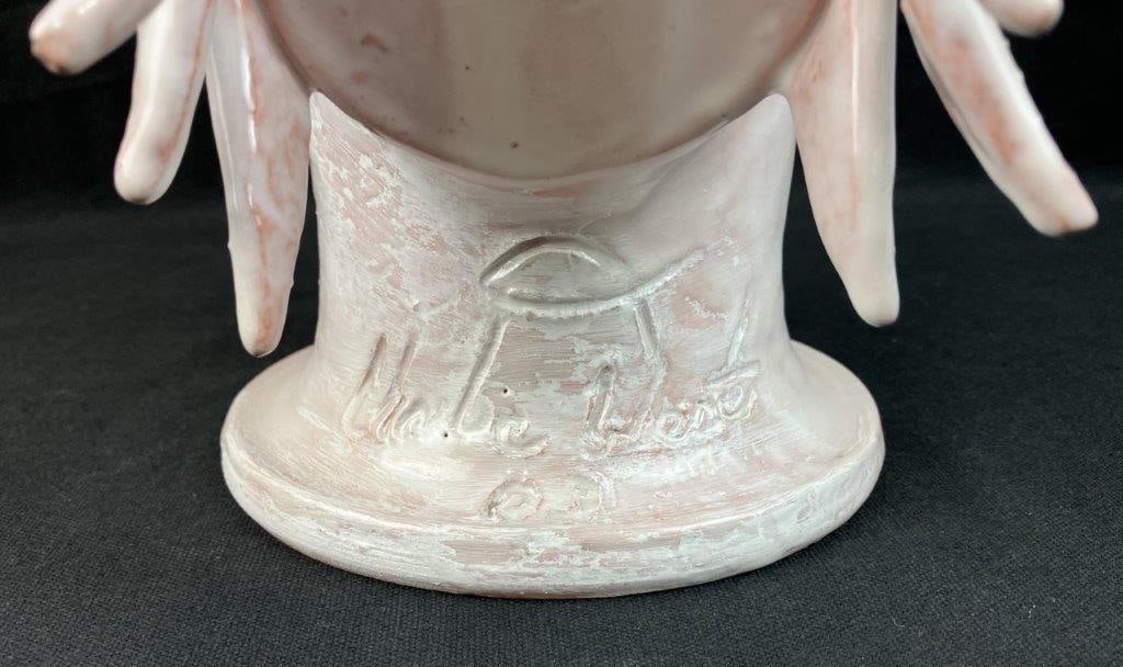 Charlie West Folk Art Pottery Rooster - 7
