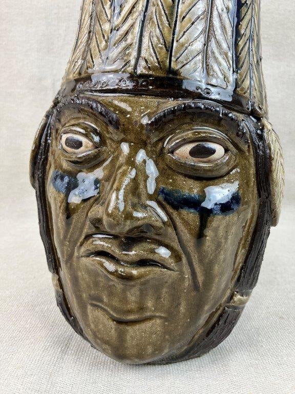 Clint Alderman Native American Face Jug - 2