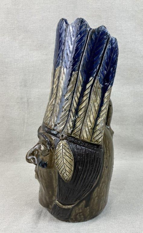 Clint Alderman Native American Face Jug - 3