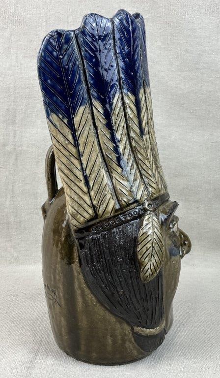 Clint Alderman Native American Face Jug - 8