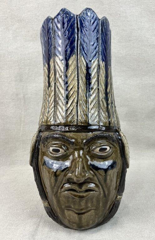 Clint Alderman Native American Face Jug - 9