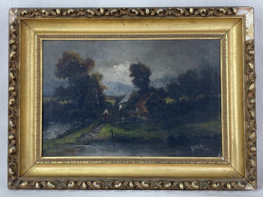 19th-Century French Barbizon School, Landscape, Oil Painting (1 of 8)