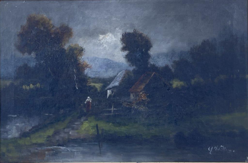 19th-Century French Barbizon School, Landscape, Oil Painting - 2