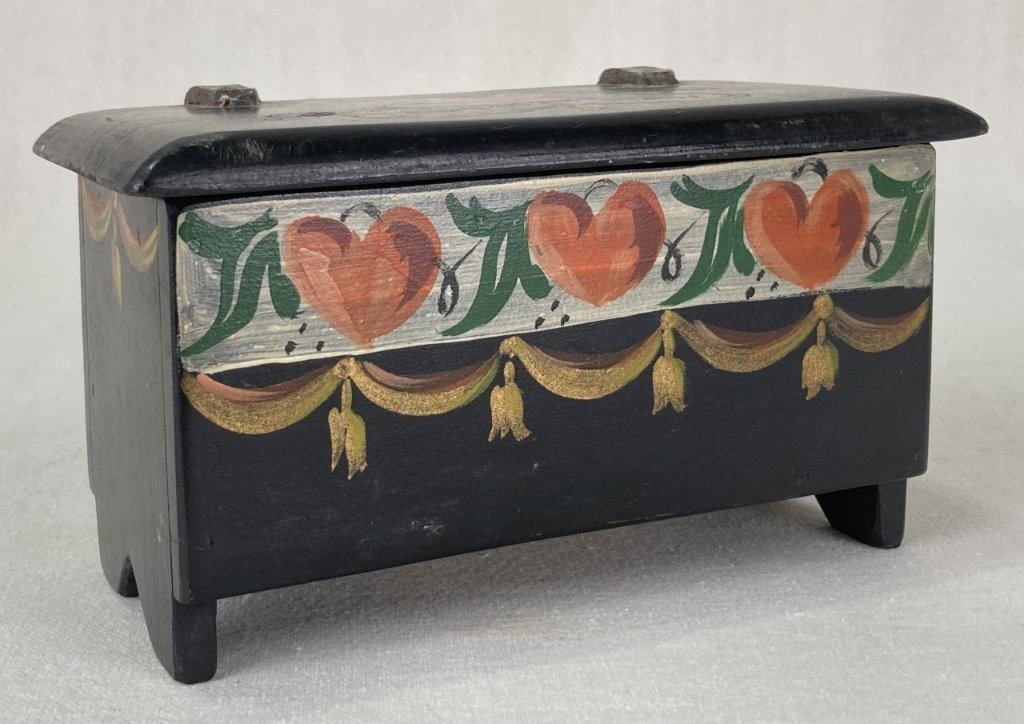 Steven Agnes Hall Painted Blanket Chest Box (1 of 9)