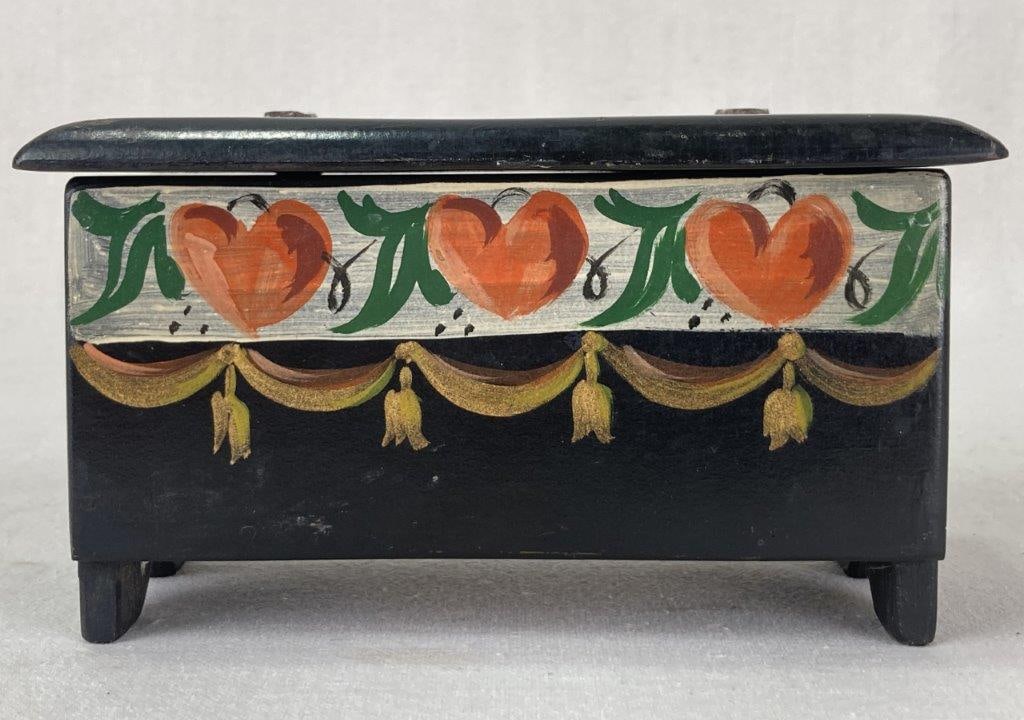 Steven Agnes Hall Painted Blanket Chest Box - 4