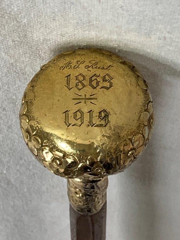 Gold Plated Knob Cane - 5
