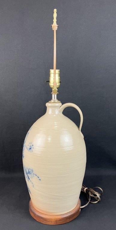 Cobalt Decorated Stoneware Jug - 4