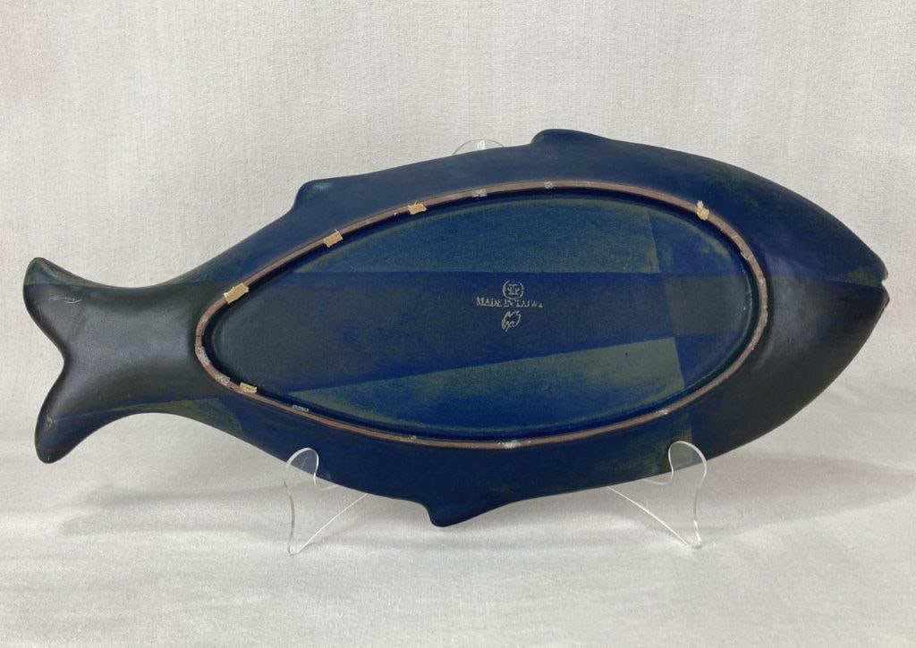 Nancy Patterson Lamb Fish Serving Platter Iron Mountain Pottery - 5