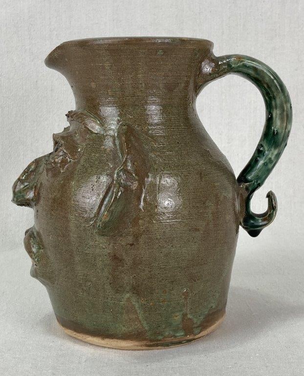Bobby Ferguson Stoneware Face Pitcher - 10