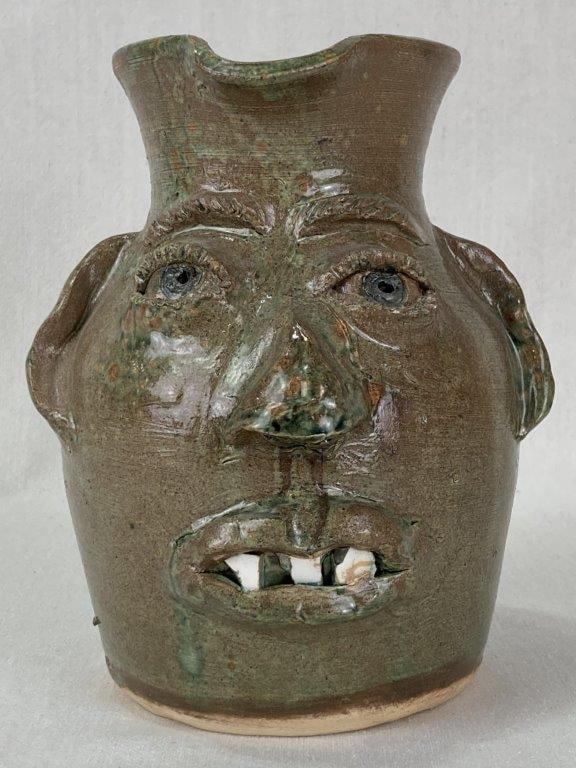 Bobby Ferguson Stoneware Face Pitcher - 3
