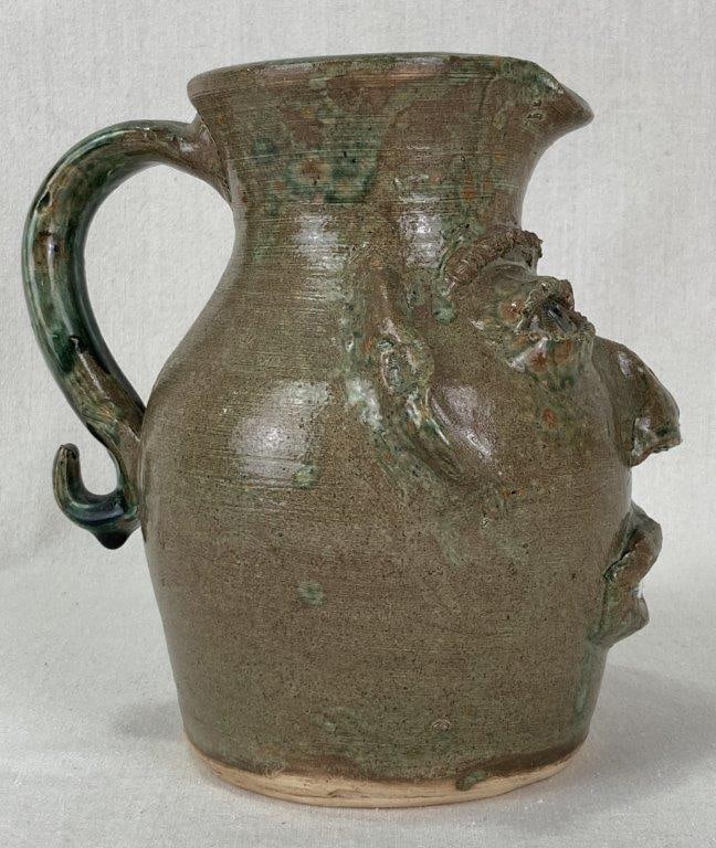 Bobby Ferguson Stoneware Face Pitcher - 7