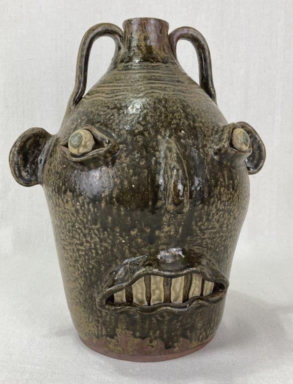Richard Kale Stoneware Face Jug (1 of 11)