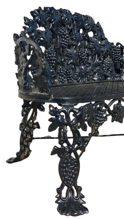 Antique Cast Iron Garden Bench - 4