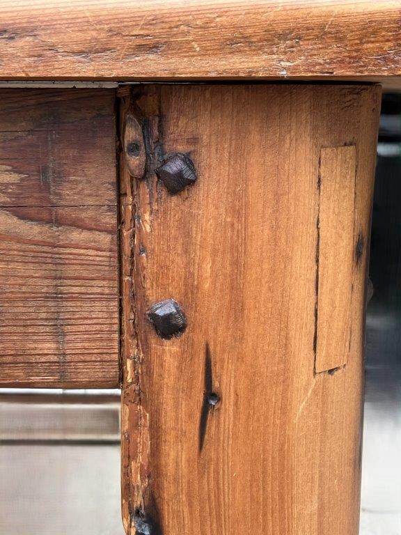 Large French Country Pine Farm Table - 7