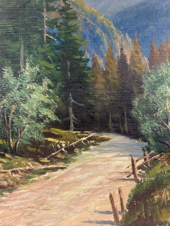 Mid-20th Century, Signed Landscape, Oil Painting - 3