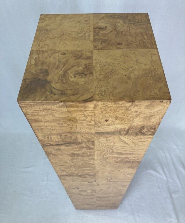 Milo Baughman Burled Wood Pedestal - 2