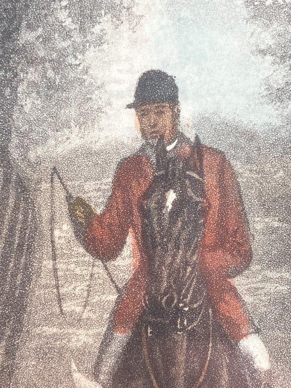 E.A.S. Douglas, Morning. Going to Cover., Hand-colored Engraving - 3