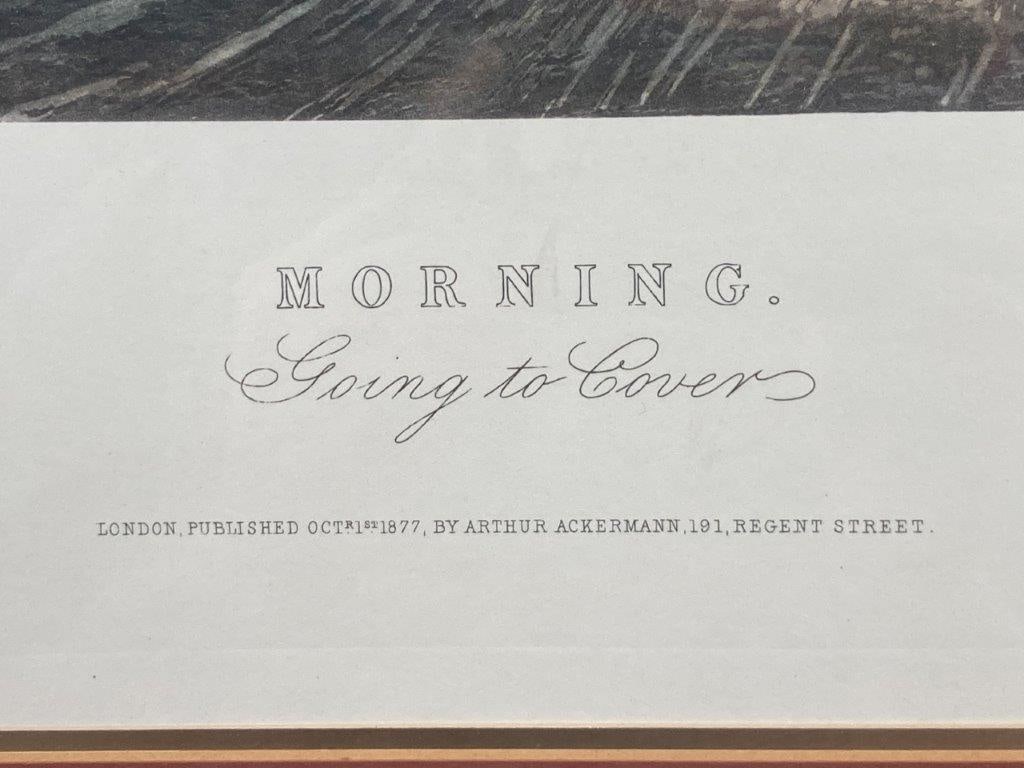 E.A.S. Douglas, Morning. Going to Cover., Hand-colored Engraving - 4