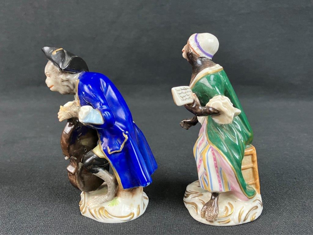 German Volkstedt and Sitzendorf Porcelain Monkey Musical Band - 3