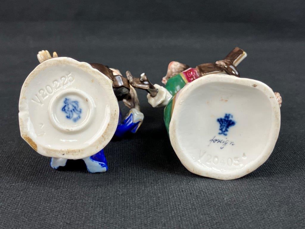 German Volkstedt and Sitzendorf Porcelain Monkey Musical Band - 7
