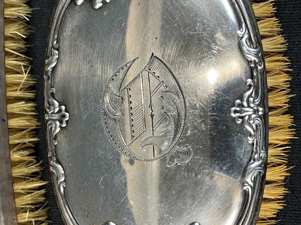 19th Century Sterling Silver Vanity Set - 8