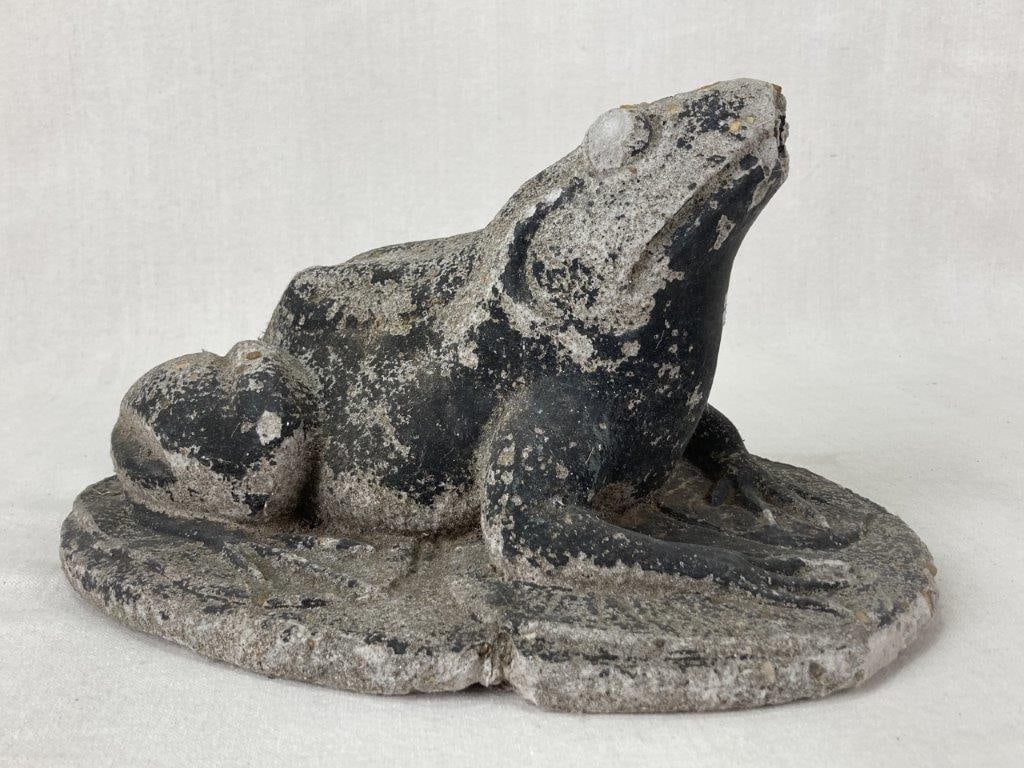 Cast Cement Garden Frog Statue (1 of 9)