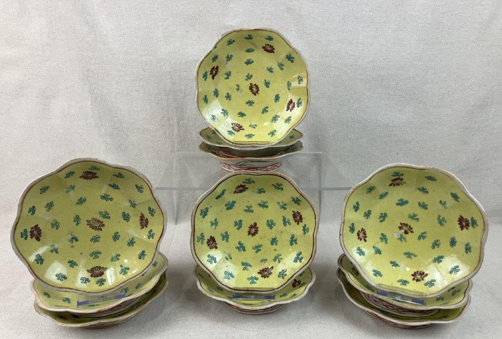 Set of Ten Chinese Famille Rose Plates (1 of 12)