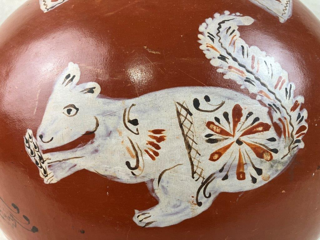 Mexican Painted Terracotta Vase - 5