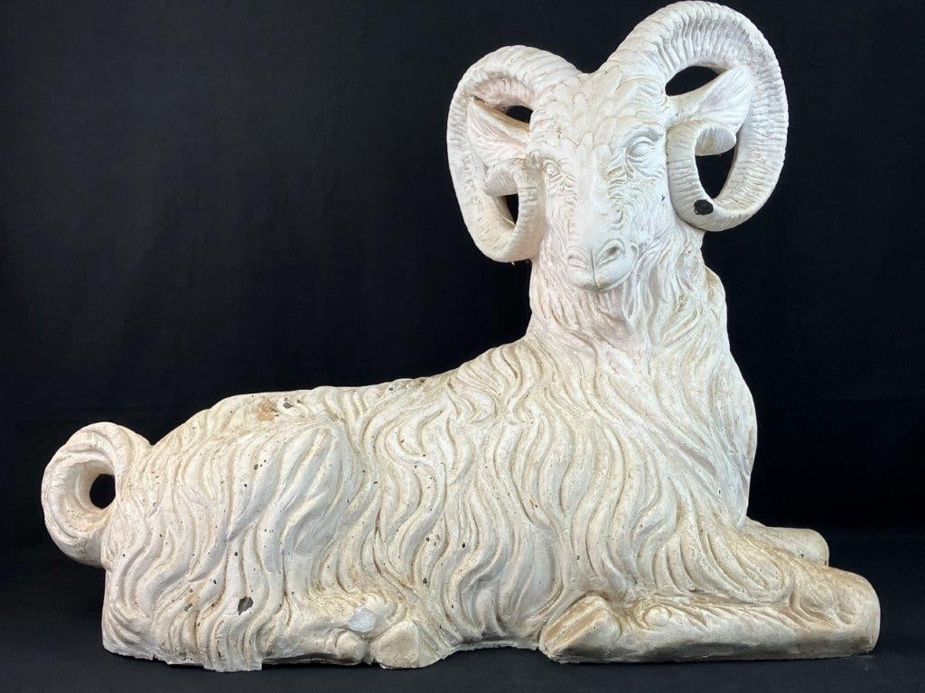 Large Classical Style Cast Goat Sculpture (1 of 9)
