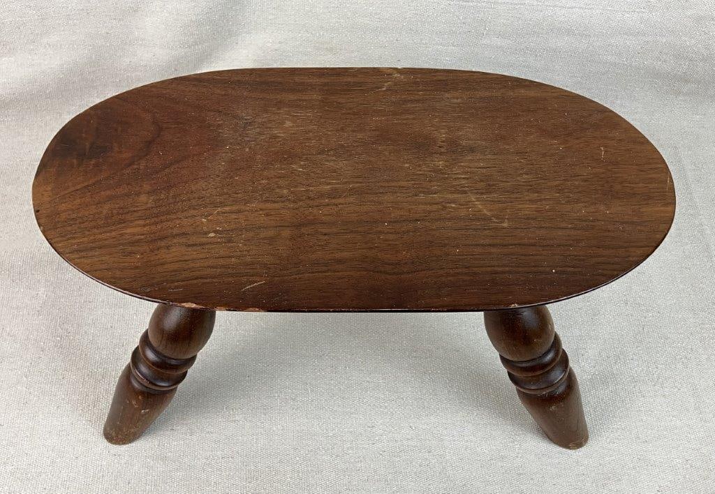 Walnut Footstool - 3