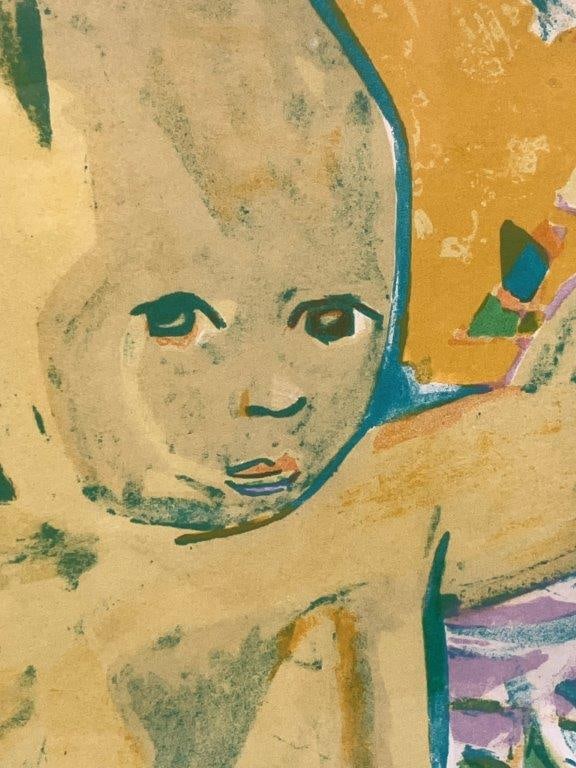 Roger Bezombes, Maternite, Serigraph - 3