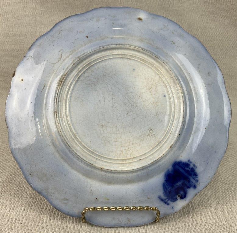 Ridgways Flow Blue Rabbit Plate - 6
