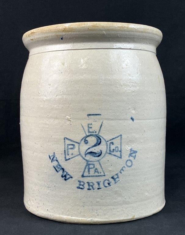 New Brighton Salt-Glazed Stoneware Crock - 3