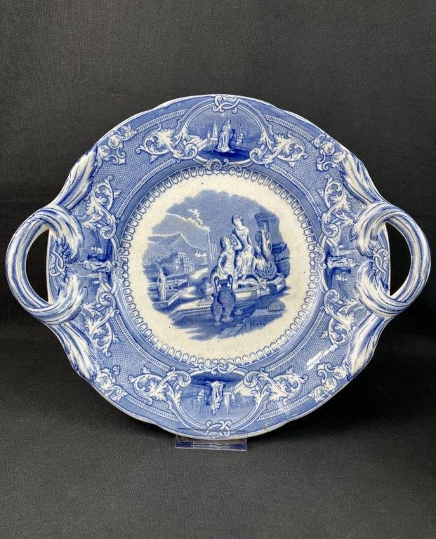 J. Wedgwood Blue and White Ironstone Plate and Additional Plate - 2