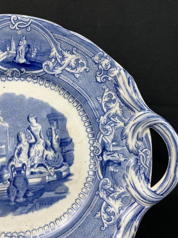 J. Wedgwood Blue and White Ironstone Plate and Additional Plate - 3