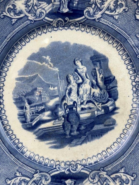 J. Wedgwood Blue and White Ironstone Plate and Additional Plate - 4